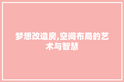 梦想改造房,空间布局的艺术与智慧