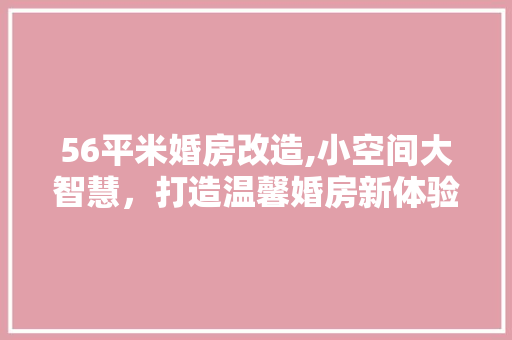 56平米婚房改造,小空间大智慧，打造温馨婚房新体验