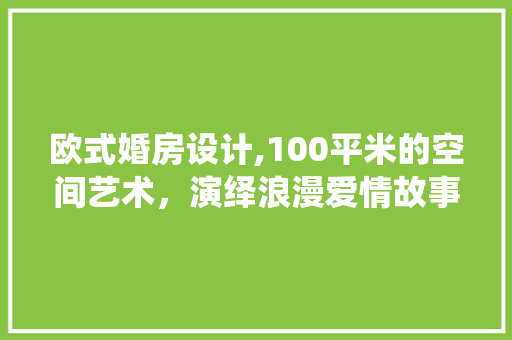 欧式婚房设计,100平米的空间艺术，演绎浪漫爱情故事