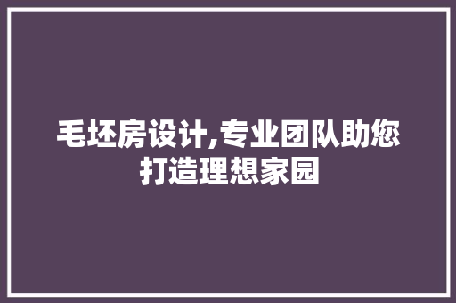 毛坯房设计,专业团队助您打造理想家园