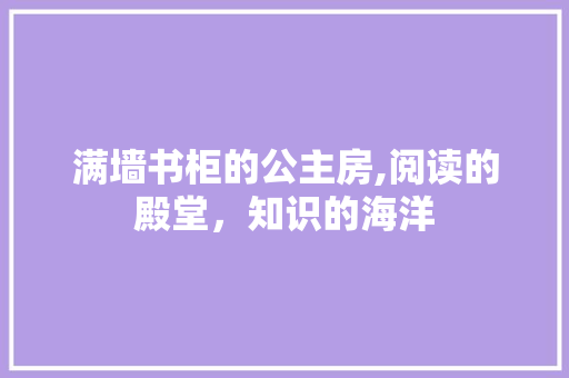 满墙书柜的公主房,阅读的殿堂，知识的海洋