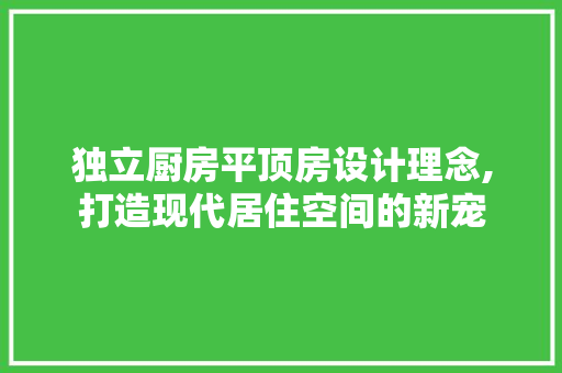 独立厨房平顶房设计理念,打造现代居住空间的新宠
