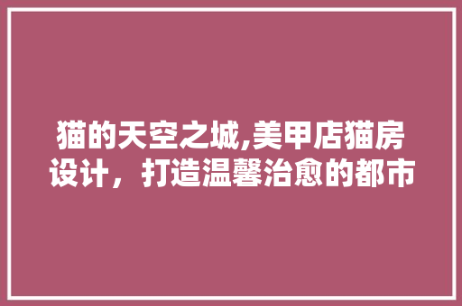 猫的天空之城,美甲店猫房设计，打造温馨治愈的都市绿洲