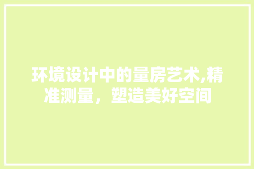 环境设计中的量房艺术,精准测量，塑造美好空间