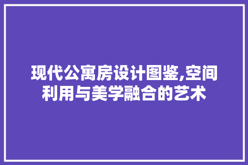 现代公寓房设计图鉴,空间利用与美学融合的艺术