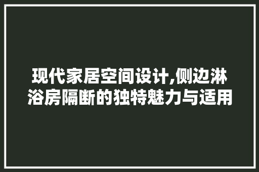 现代家居空间设计,侧边淋浴房隔断的独特魅力与适用步骤