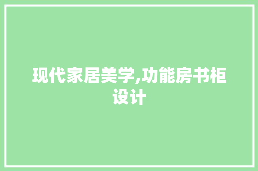 现代家居美学,功能房书柜设计