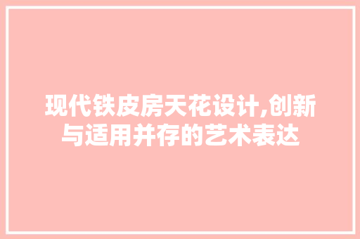 现代铁皮房天花设计,创新与适用并存的艺术表达
