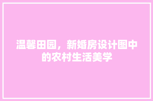 温馨田园，新婚房设计图中的农村生活美学