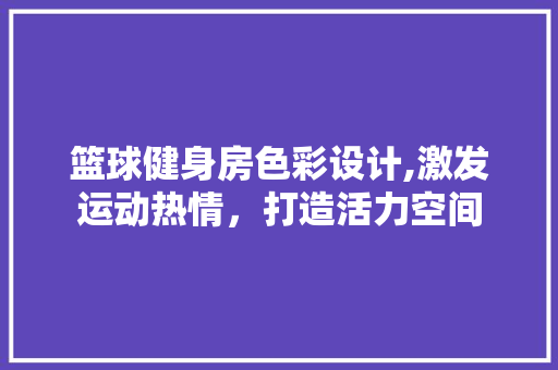 篮球健身房色彩设计,激发运动热情，打造活力空间