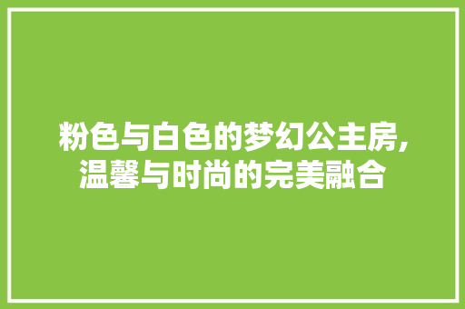 粉色与白色的梦幻公主房,温馨与时尚的完美融合