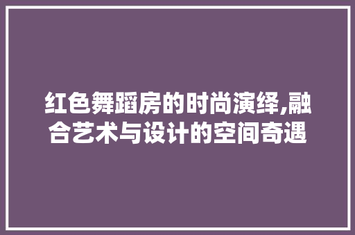 红色舞蹈房的时尚演绎,融合艺术与设计的空间奇遇