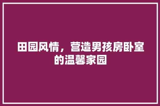 田园风情，营造男孩房卧室的温馨家园