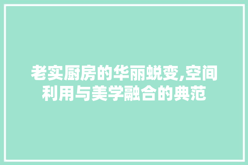 老实厨房的华丽蜕变,空间利用与美学融合的典范