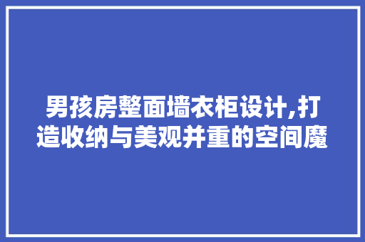 男孩房整面墙衣柜设计,打造收纳与美观并重的空间魔法