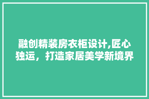 融创精装房衣柜设计,匠心独运，打造家居美学新境界