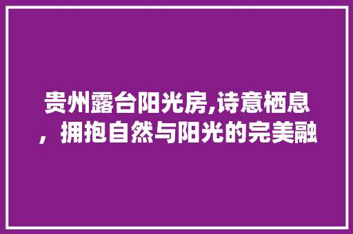 贵州露台阳光房,诗意栖息，拥抱自然与阳光的完美融合
