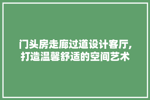门头房走廊过道设计客厅,打造温馨舒适的空间艺术