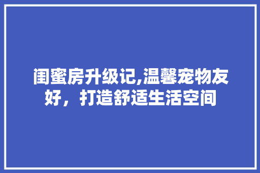 闺蜜房升级记,温馨宠物友好，打造舒适生活空间