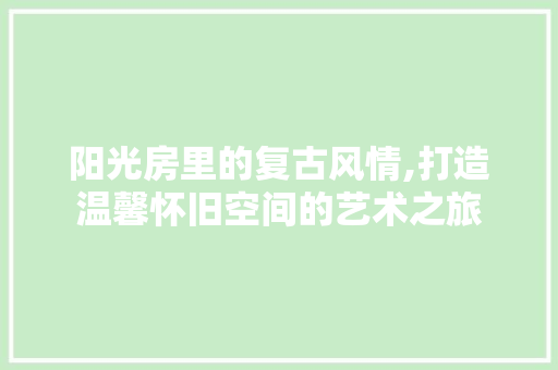 阳光房里的复古风情,打造温馨怀旧空间的艺术之旅
