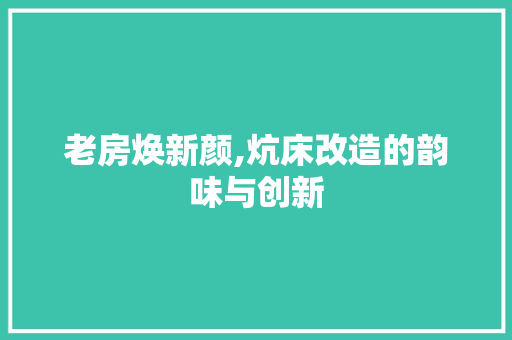 老房焕新颜,炕床改造的韵味与创新