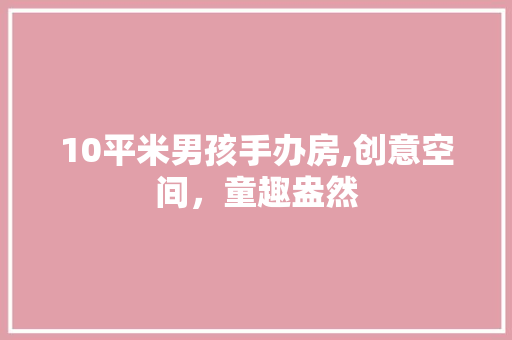 10平米男孩手办房,创意空间，童趣盎然