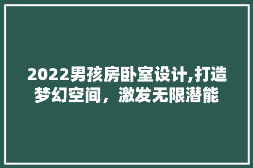 2022男孩房卧室设计,打造梦幻空间，激发无限潜能