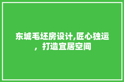东城毛坯房设计,匠心独运，打造宜居空间