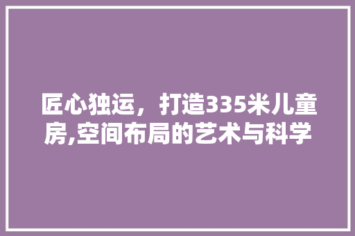 匠心独运，打造335米儿童房,空间布局的艺术与科学