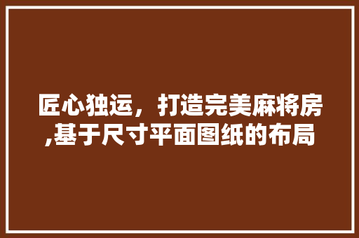 匠心独运，打造完美麻将房,基于尺寸平面图纸的布局设计与