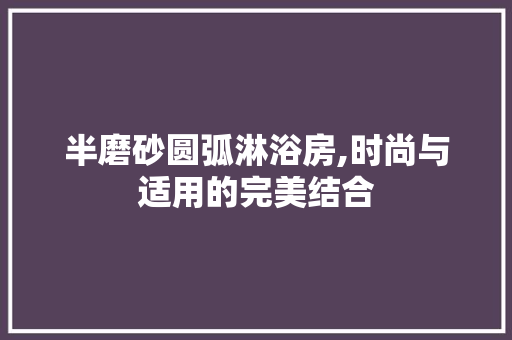 半磨砂圆弧淋浴房,时尚与适用的完美结合