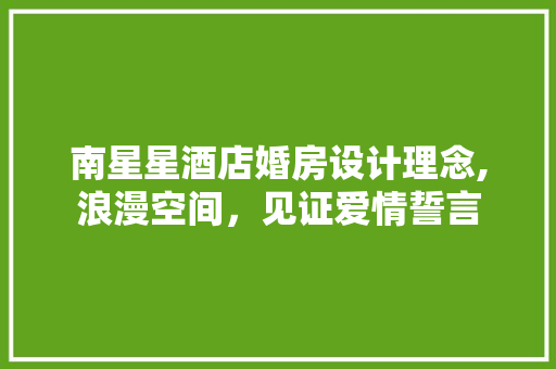 南星星酒店婚房设计理念,浪漫空间，见证爱情誓言