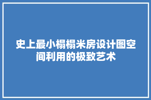 史上最小榻榻米房设计图空间利用的极致艺术