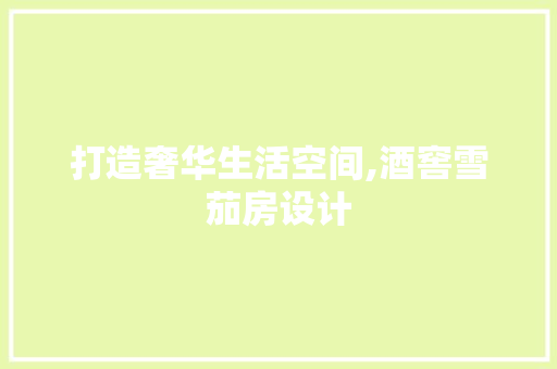 打造奢华生活空间,酒窖雪茄房设计
