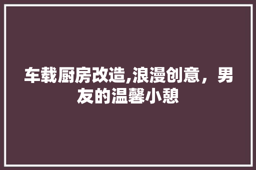 车载厨房改造,浪漫创意，男友的温馨小憩