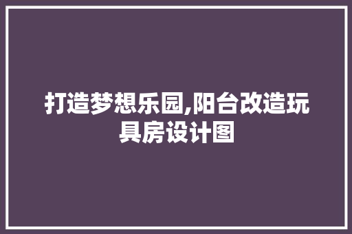 打造梦想乐园,阳台改造玩具房设计图