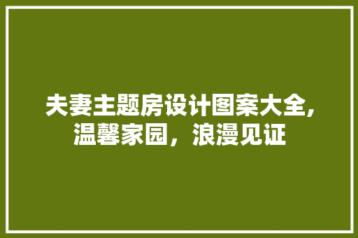 夫妻主题房设计图案大全,温馨家园，浪漫见证