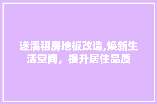 遂溪租房地板改造,焕新生活空间，提升居住品质