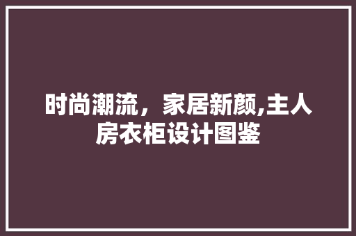 时尚潮流，家居新颜,主人房衣柜设计图鉴