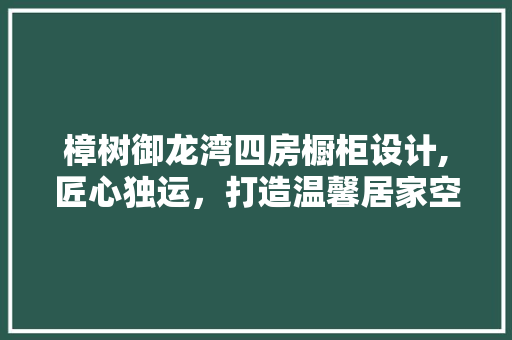 樟树御龙湾四房橱柜设计,匠心独运，打造温馨居家空间