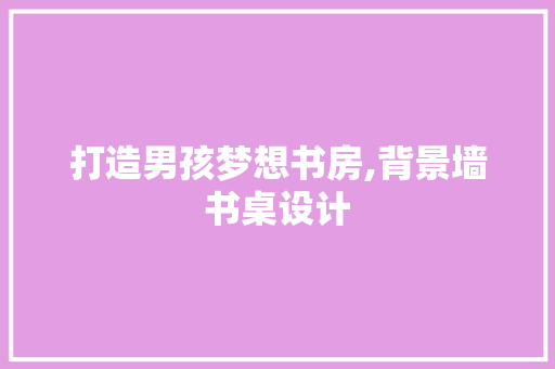 打造男孩梦想书房,背景墙书桌设计