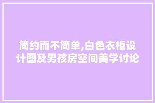 简约而不简单,白色衣柜设计图及男孩房空间美学讨论