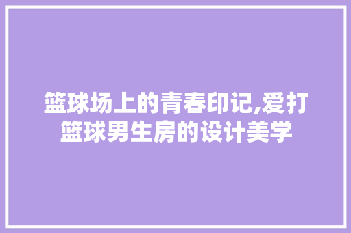 篮球场上的青春印记,爱打篮球男生房的设计美学