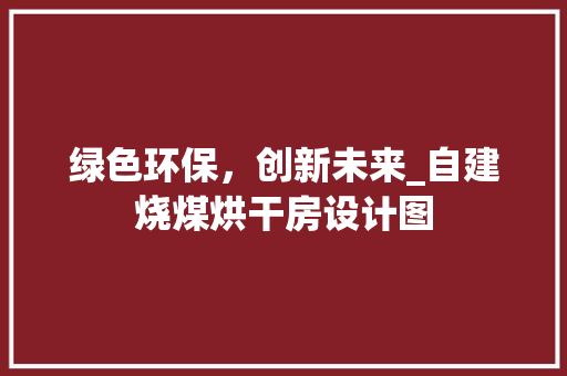 绿色环保，创新未来_自建烧煤烘干房设计图