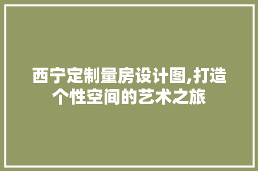 西宁定制量房设计图,打造个性空间的艺术之旅