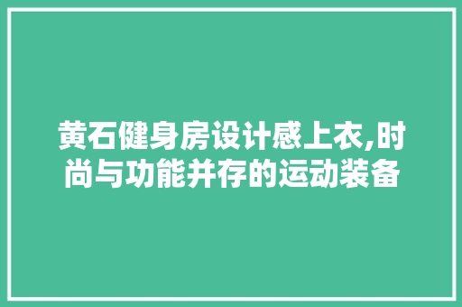 黄石健身房设计感上衣,时尚与功能并存的运动装备