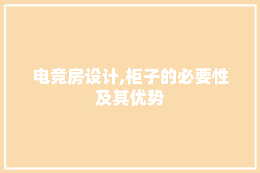 电竞房设计,柜子的必要性及其优势