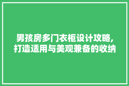 男孩房多门衣柜设计攻略,打造适用与美观兼备的收纳空间