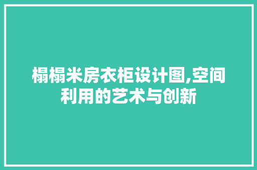 榻榻米房衣柜设计图,空间利用的艺术与创新