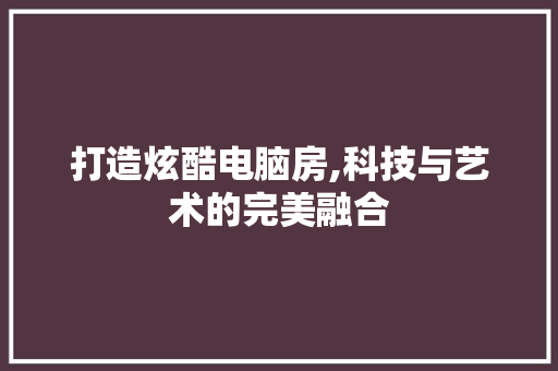 打造炫酷电脑房,科技与艺术的完美融合
